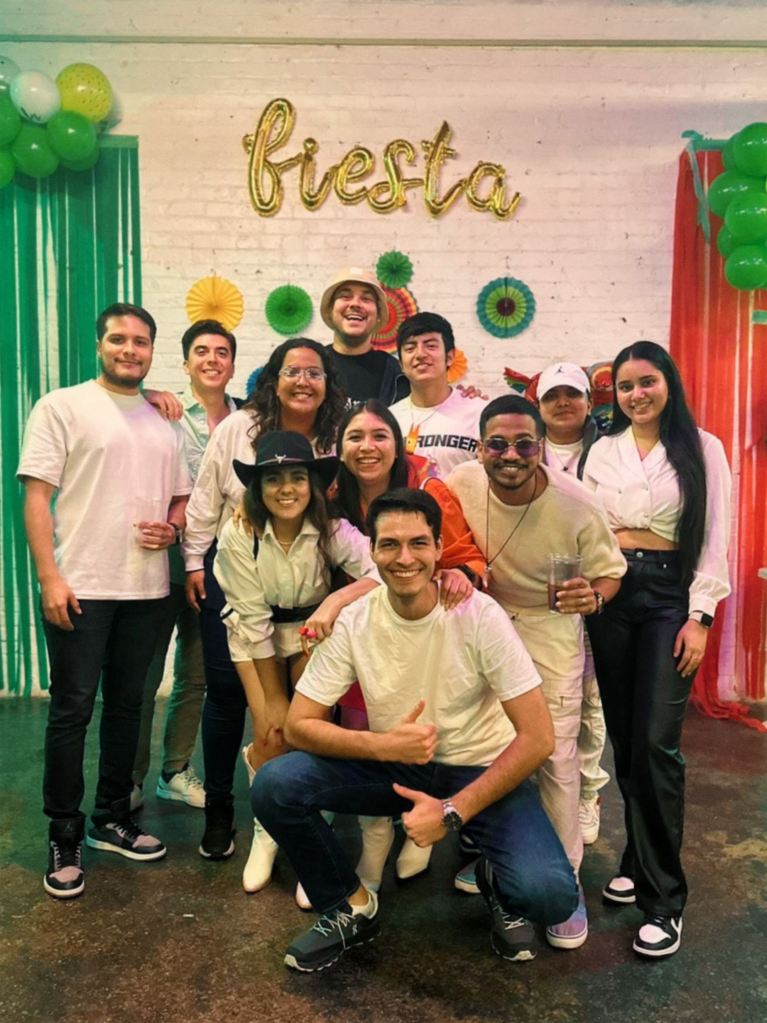 Satvik Sinha with the Gus Tacos team